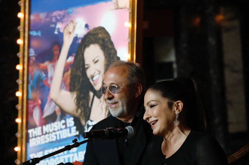 Emilio and Gloria Estefan at Shea’s Performing Arts Center for the launch of the musical “On Your Feet!”